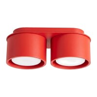 Deckenlampe 2-flammig Aluminium Rot GX53 L:21 cm