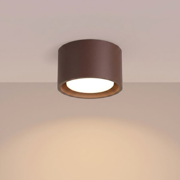 Deckenlampe Aluminium Braun GX53 Ø10 cm modern