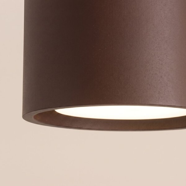 Deckenleuchte 2-flammig Aluminium Braun GX53 L:21 cm