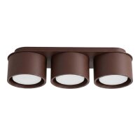 Deckenlampe 3-flammig Aluminium Braun GX53 L:32,4 cm
