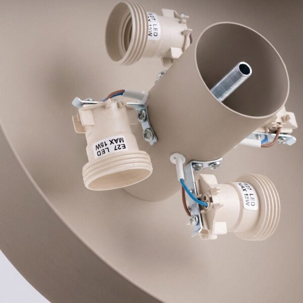 Deckenlampe Stahl Taupe E27 Ø30 cm Diffusor blendarm