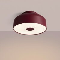 Deckenlampe 4-flammig Stahl Burgund E27 Ø30 cm...