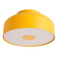 Deckenleuchte Stahl Gelb E27 &Oslash;30 cm blendarm rund