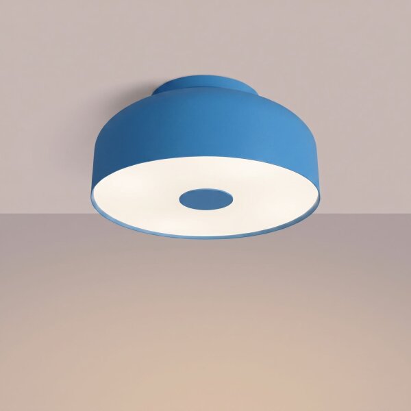 Deckenlampe Stahl Hellblau E27 Ø30 cm blendarm
