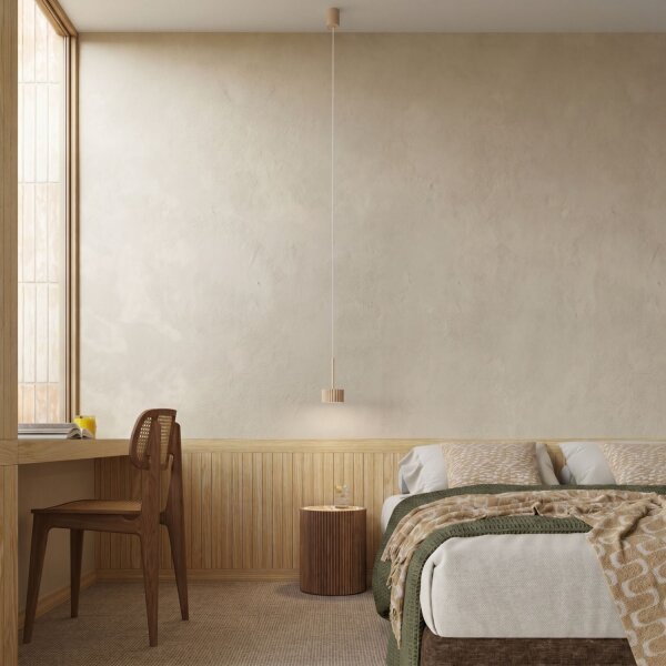 Pendelleuchte Aluminium Beige GX53 Ø10 cm rund