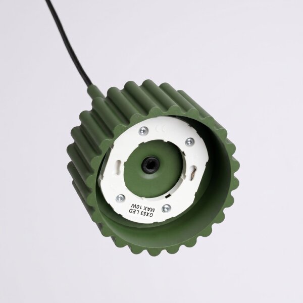 Hängelampe Aluminium Olivgrün GX53 Ø10 cm rund