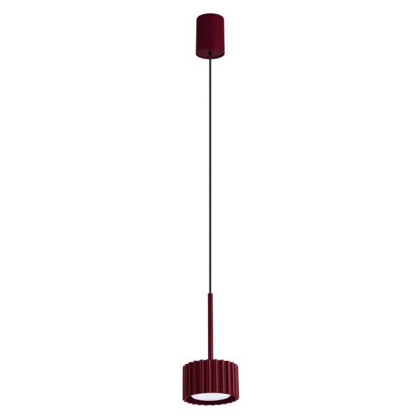 Pendelleuchte Aluminium Burgund GX53 Ø10 cm rund