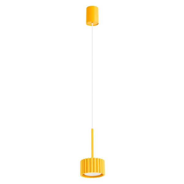 Hängelampe Aluminium Gelb GX53 Ø10 cm schlicht