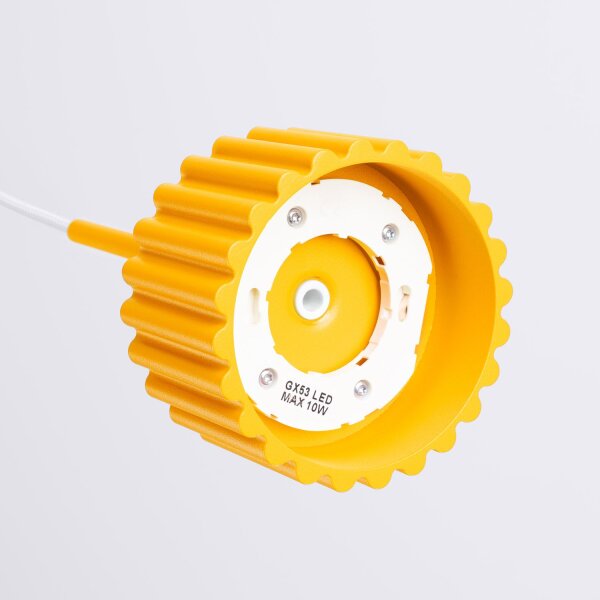 Hängelampe Aluminium Gelb GX53 Ø10 cm schlicht