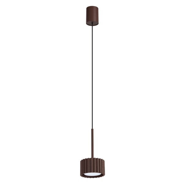 Pendelleuchte Aluminium Braun GX53 Ø10 cm schlicht