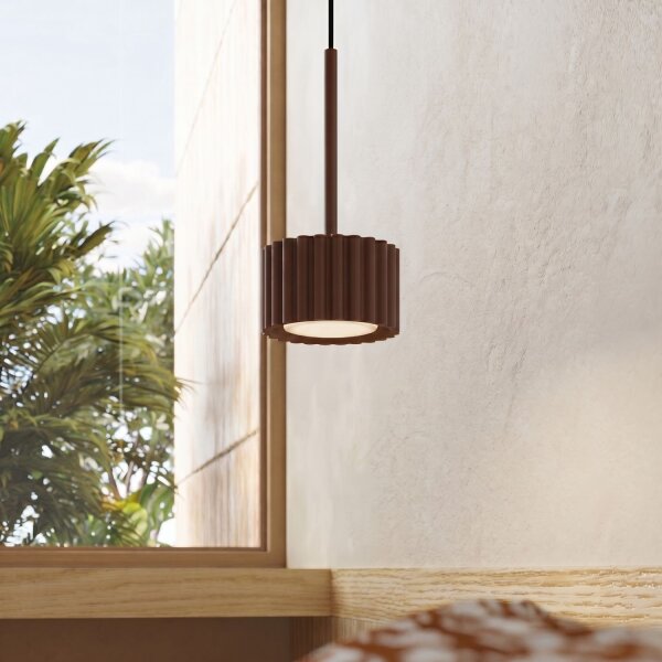 Pendelleuchte Aluminium Braun GX53 Ø10 cm schlicht
