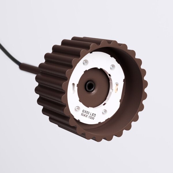 Pendelleuchte Aluminium Braun GX53 Ø10 cm schlicht