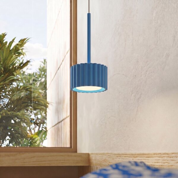 Hängelampe Aluminium Hellblau GX53 Ø10 cm rund