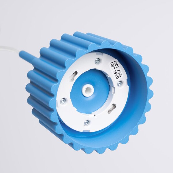 Hängelampe Aluminium Hellblau GX53 Ø10 cm rund