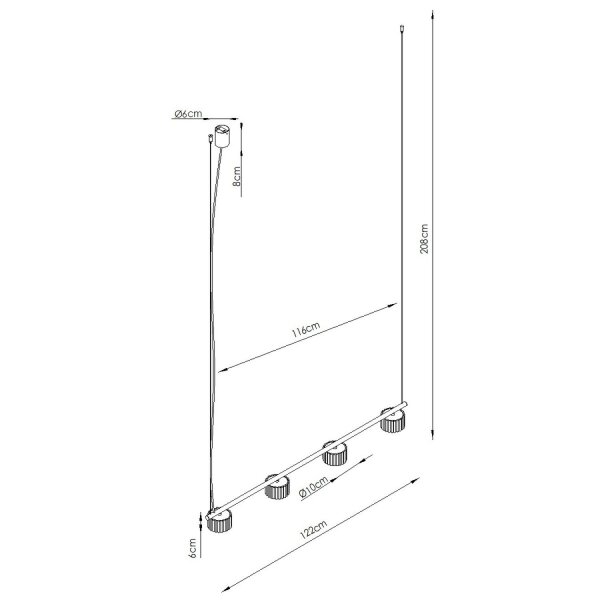 Pendelleuchte Aluminium Ultramarin GX53 L:122 cm