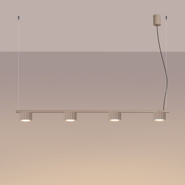 Pendelleuchte Aluminium Taupe GX53 L:122 cm modern