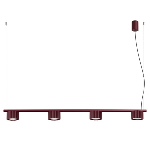 Pendelleuchte Aluminium Burgund GX53 L:122 cm