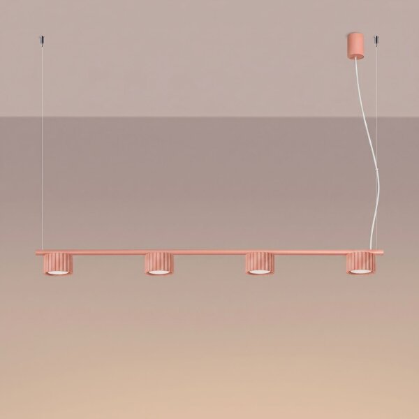 Pendelleuchte Aluminium Pfirsich GX53 L:122 cm modern