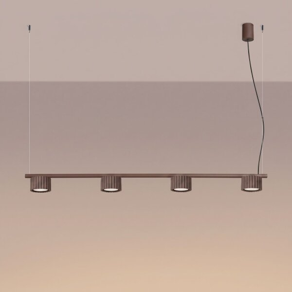 Hängelampe Aluminium Braun GX53 L:122 cm modern