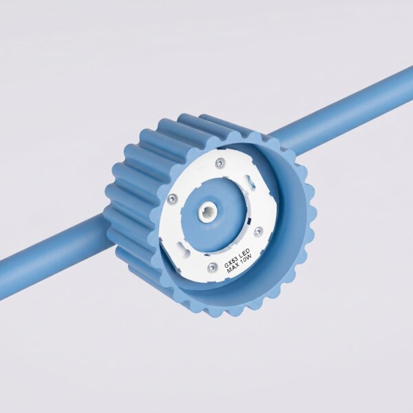 Pendelleuchte Aluminium Hellblau GX53 L:122 cm