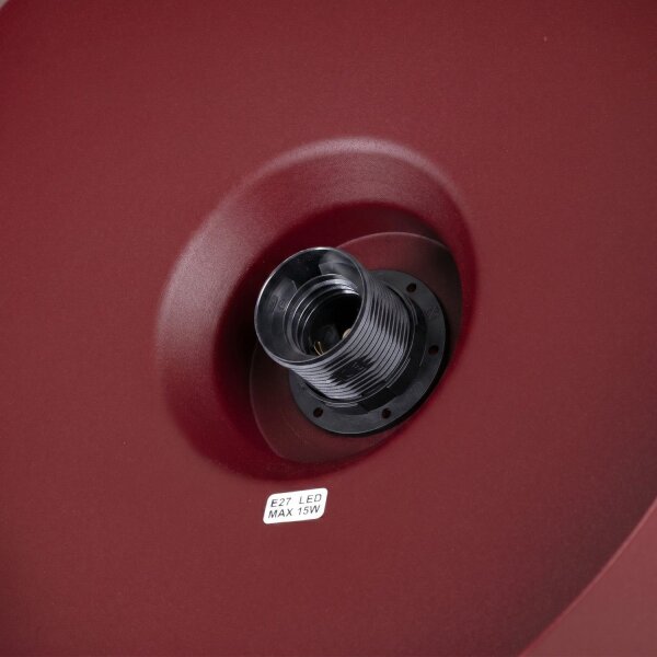 Pendelleuchte Stahl Burgund E27 Ø35 cm modern