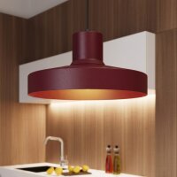 Pendelleuchte Stahl Burgund E27 Ø35 cm modern