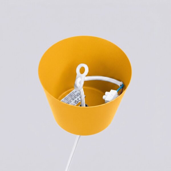 Pendelleuchte Stahl Gelb E27 Ø35 cm modern rund
