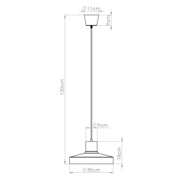 Pendelleuchte Stahl Gelb E27 Ø35 cm modern rund