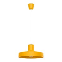 Pendelleuchte Stahl Gelb E27 Ø35 cm modern rund