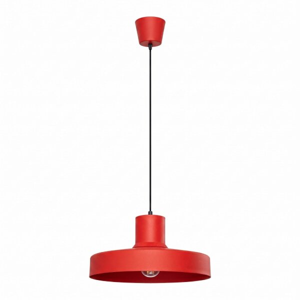 Pendelleuchte Stahl Rot E27 Ø35 cm modern rund