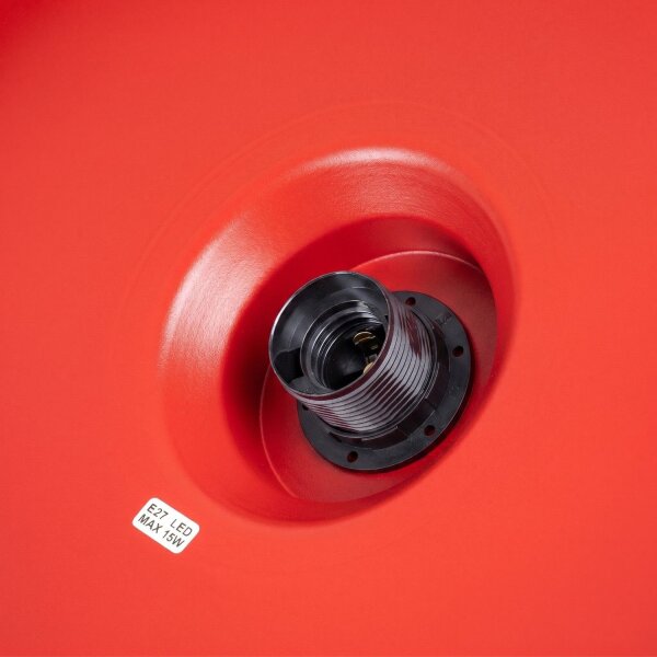Pendelleuchte Stahl Rot E27 Ø35 cm modern rund