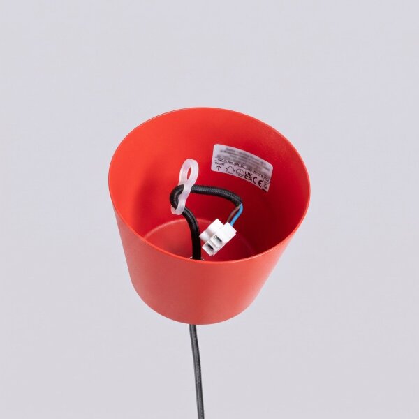 Pendelleuchte Stahl Rot E27 Ø35 cm modern rund