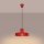 Pendelleuchte Stahl Rot E27 Ø35 cm modern rund