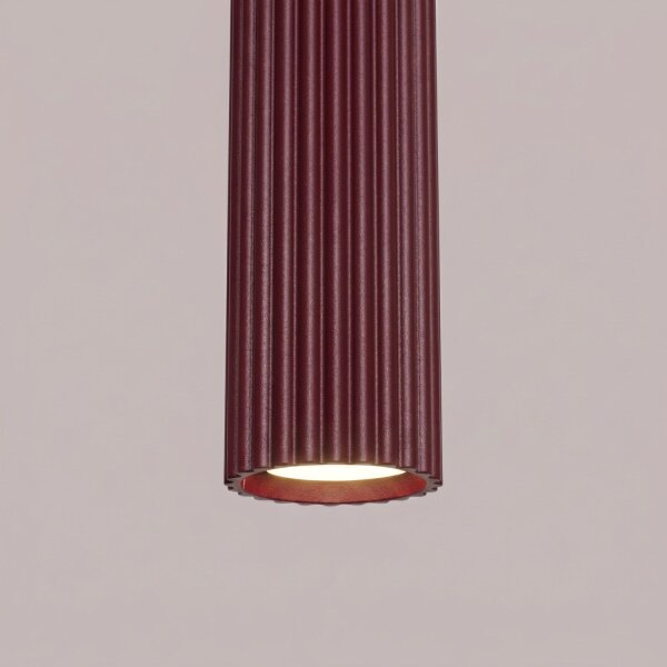 Pendelleuchte Aluminium Burgund GU10 Ø6,5 cm rund