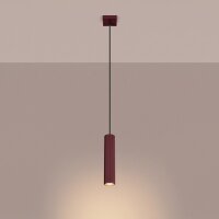 Pendelleuchte Aluminium Burgund GU10 Ø6,5 cm rund