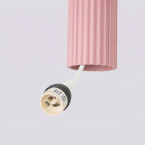 Hängelampe Aluminium Rosa GU10 Ø6,5 cm schmal