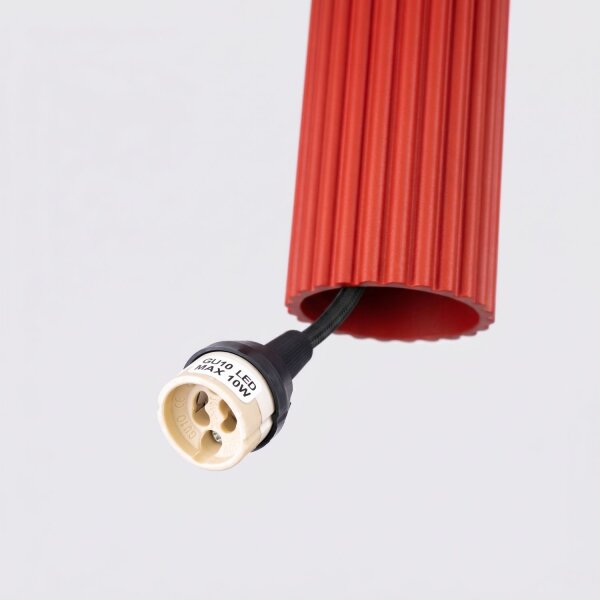 Pendelleuchte Aluminium Rot GU10 Ø6,5 cm modern