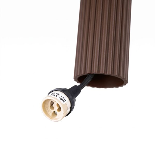 Pendelleuchte Aluminium Braun GU10 Ø6,5 cm modern