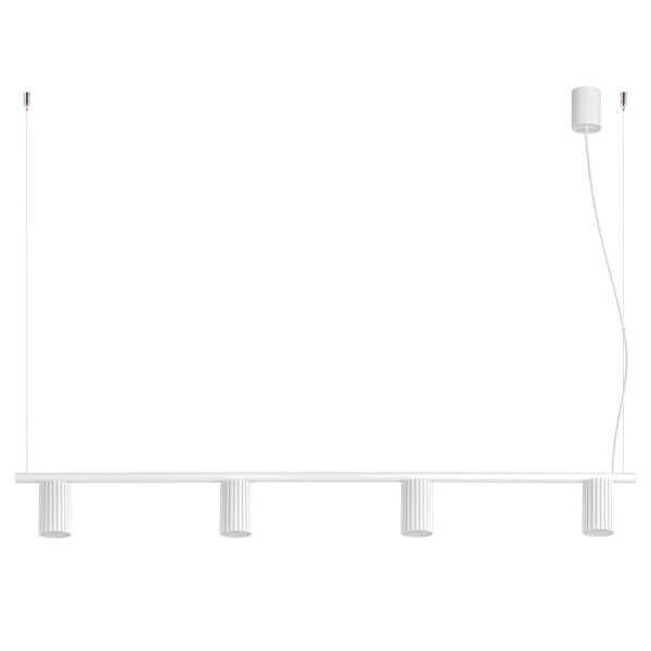 Pendelleuchte 4-flammig Aluminium GU10 L:122 cm