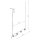 Pendelleuchte 4-flammig Aluminium GU10 L:122 cm