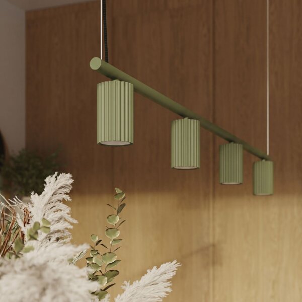 Pendelleuchte 4-flammig Aluminium GX53 L:122 cm
