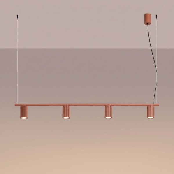Pendelleuchte 4-flammig Aluminium GX53 L:122 cm modern