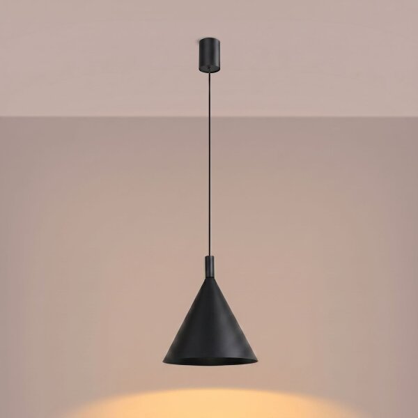 Pendelleuchte Stahl Schwarz E27 Ø24,5 cm rund