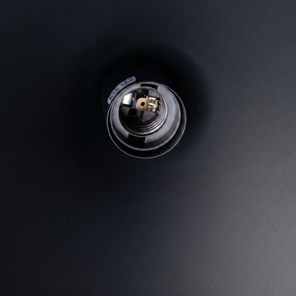 Pendelleuchte Stahl Schwarz E27 Ø24,5 cm rund