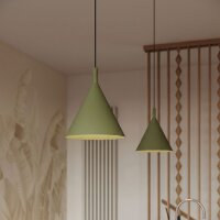 Pendelleuchte Stahl Olivgrün E27 Ø24,5 cm rund