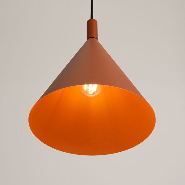 Pendelleuchte Stahl Ocker E27 Ø24,5 cm modern