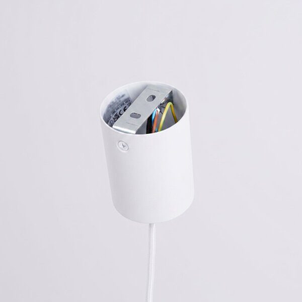 Pendelleuchte Stahl Weiß E27 Ø40 cm modern rund