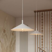 Pendelleuchte Stahl Weiß E27 Ø40 cm modern rund