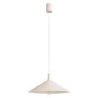 Pendelleuchte Stahl Beige E27 &Oslash;40 cm modern rund