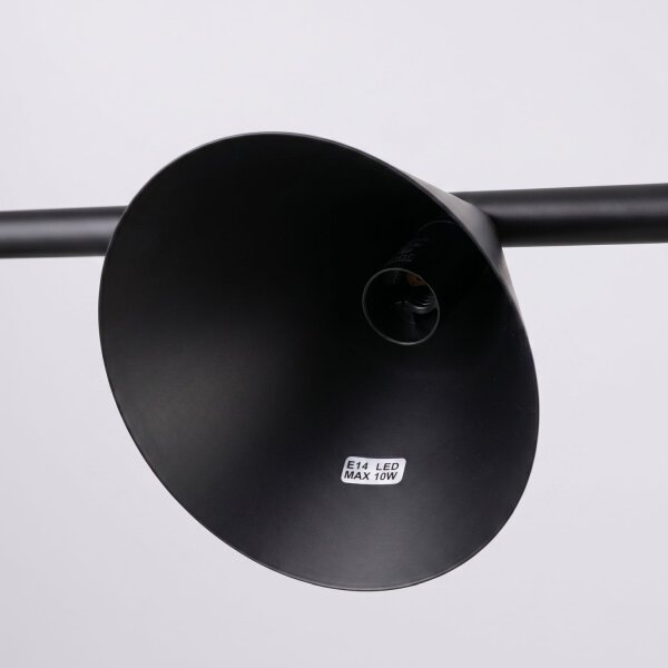 Pendelleuchte 4-flammig Stahl Schwarz E14 L:122 cm